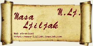 Maša Ljiljak vizit kartica